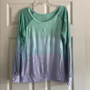 Blue Life Tie Dye Ombré Pullover